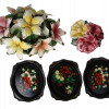 CAPODIMONTE FLOWER BASKETS AND ZHOSTOVO TRAYS PIC-1