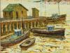 VINTAGE OIL MARINE PAINTINGS AND COLOR LITHOGRAPH PIC-4