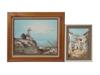PAIR OF OIL PAINTINGS SEA SCAPES SIGNED BY ARTIST PIC-0