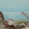 PAIR OF OIL PAINTINGS SEA SCAPES SIGNED BY ARTIST PIC-5