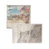 US WALL MAPS AND AERIAL VIEW OF NEW YORK CITY PIC-1