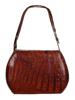 VINTAGE CUBAN BROWN CROCODILE LEATHER PURSE BAG PIC-1