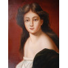 ATTR TO KAY POLITO OIL PAINTING FEMALE PORTRAIT PIC-1