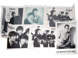 SIX SILVER SCREEN POSTERS THE BEATLES JAMES DEAN