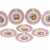 ANTIQUE PORCELAIN PLATES WITH HAND PAINTED FRUITS PIC-0