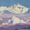 RUSSIAN PAINTING TIBETAN LANDSCAPE SIGNED ROERICH PIC-1