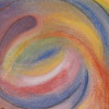 FRENCH ABSTRACT PAINTING ATTR TO SONIA DELAUNAY PIC-1