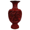 ANTIQUE CHINESE CINNABAR LACQUER VASE PIC-2