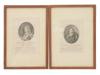 TWO ANTIQUE RUSSIAN PORTRAIT ENGRAVED ETCHINGS PIC-0