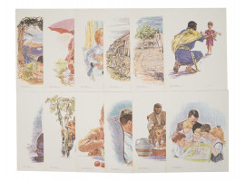 SET OF 1963 APRIL QUARTER LITHOS BY THE STANDARD