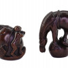 GROUP OF ANTIQUE JAPANESE CARVED NETSUKE FIGURINES PIC-3