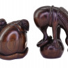 GROUP OF ANTIQUE JAPANESE CARVED NETSUKE FIGURINES PIC-4
