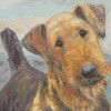 AMERICAN OIL PAINTING DOG SIGNED BY GISELA KELLER PIC-2