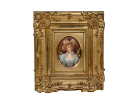 ANTIQUE FRENCH OIL PAINTING BY ADOLPHE MILLOT