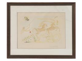 LITHOGRAPH COACHMAN AND FLY SIGNED SALVADOR DALI
