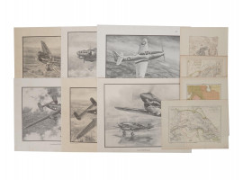 AMERICAN MILITARY AVIATION LITHO AND MAP PRINTS