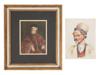 ANTIQUE AND VINTAGE WATERCOLOR PORTRAIT PAINTINGS PIC-0