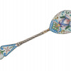 RUSSIAN SILVER GILT AND CLOISONNE ENAMEL SPOON PIC-0