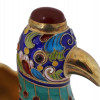 RUSSIAN GILT SILVER CLOISONNE ENAMEL BIRD KOVSH PIC-7