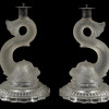 VINTAGE FRENCH BACCARAT DOLPHIN CANDLEHOLDERS PIC-0