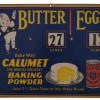 CALUMET BAKING POWDER BUTTER EGGS CARD BOARD SIGN PIC-0