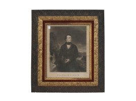 ANTIQUE AMERICAN FRANKLIN PIERCE PRINT, 19TH C.