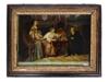 TWO ANTIQUE GLASS PAINTINGS AFTER NICOLAS LANCRET PIC-2