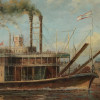 SIGNED OIL PAINTING AFTER JOHN STOBART ST. LOUIS PIC-1