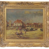 IMPRESSIONIST PAINTING COASTAL TOWN SIGNED MARYAN PIC-0