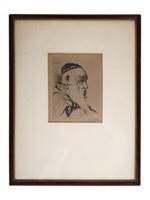 JUDAICA AMERICAN ETCHING RABBI BY ELIAS GROSSMAN