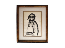 JUDAICA INK PAINTING SKETCH BY MOSHE BERNSTEIN