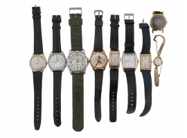 COLLECTION OF NINE VINTAGE VARIOUS WRIST WATCHES