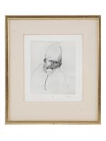 ROBERT ERNST MARX SIGNED SURREALIST ETCHING, 1976