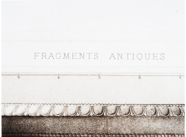 AN ANTIQUE FRENCH ETCHING, FRAGMENTS ANTIQUES