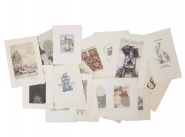 COLLECTION OF ANTIQUE INTAGLIO EX LIBRIS PRINTS