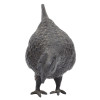 SMALL ASIAN PATINATED BRONZE FIGURINE OF A HEN PIC-2