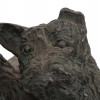 BRONZE PATINATED ALLOY FIGURE OF TERRIER DOGS PIC-8