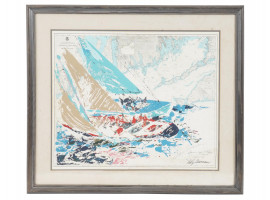 MID CENTURY NAUTICAL LITHOGRAPH BY LEROY NEIMAN