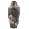 ANTIQUE JAPANESE SUMIDA GAWA VASE W MALE FIGURES PIC-0