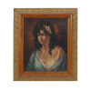 OIL PORTRAIT PAINTING GYPSY GIRL SIGNED J HILAKE PIC-0