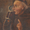 OIL PAINTING MONKS IN TAVERN AFTER E VON GRUTZNER PIC-3