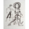 EROTIC DANCER SURREAL ETCHING BY WOLFGANG RABI PIC-1