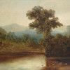 ANTIQUE LANDSCAPE OIL PAINTING BY HENRY CLEMENTS PIC-1