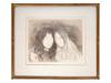 VINTAGE SEPIA ETCHING HAND SIGNED BY RAPHAEL SOYER PIC-0