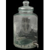 VINTAGE COVERED GLASS WATER LEMONADE DISPENSER PIC-0