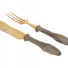 NAZI GERMAN ADOLF HITLER FISH KNIFE AND FORK SET PIC-2