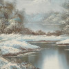 OIL ON CANVAS WINTER PAINTING BY CARL MADDEN PIC-2