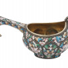 RUSSIAN 84 SILVER AND CLOISONNE ENAMEL KOVSH PIC-3