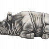 LARGE RUSSIAN CARVED SILVER RHINOCEROS FIGURINE PIC-3