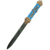 RUSSIAN 88 SILVER JADE ENAMEL RUBY LETTER OPENER PIC-0